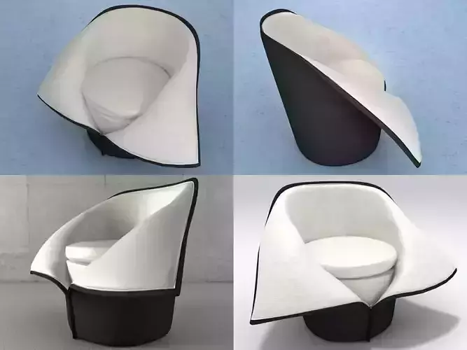 Joele toilet seat that folds up like chair 3D model
