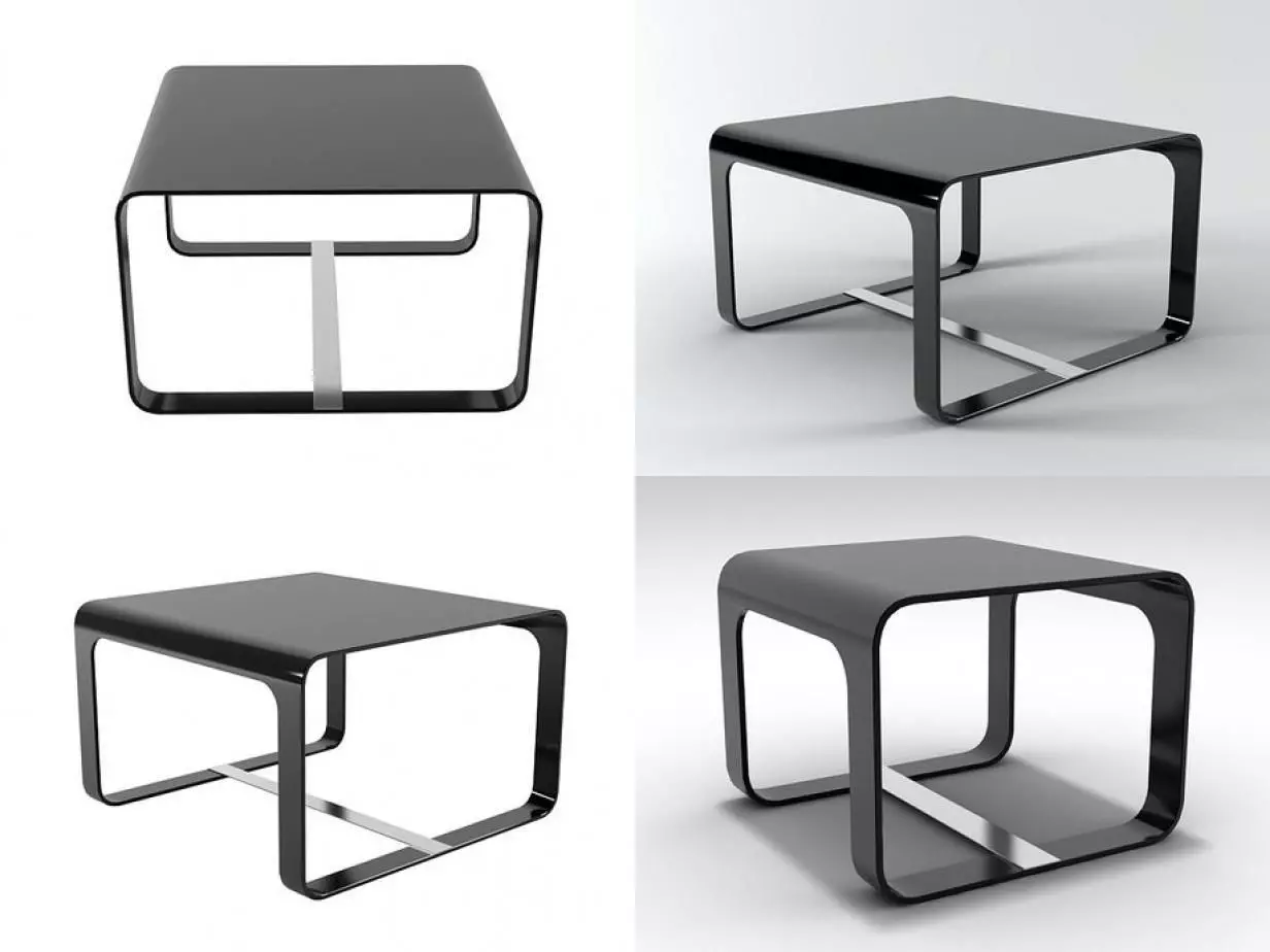 Tilson four different tables with metal legs 3D model_0