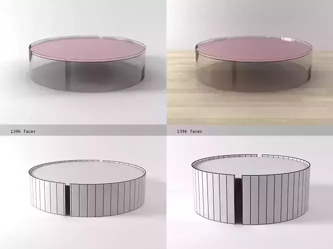 Split four different coffee tables with tops