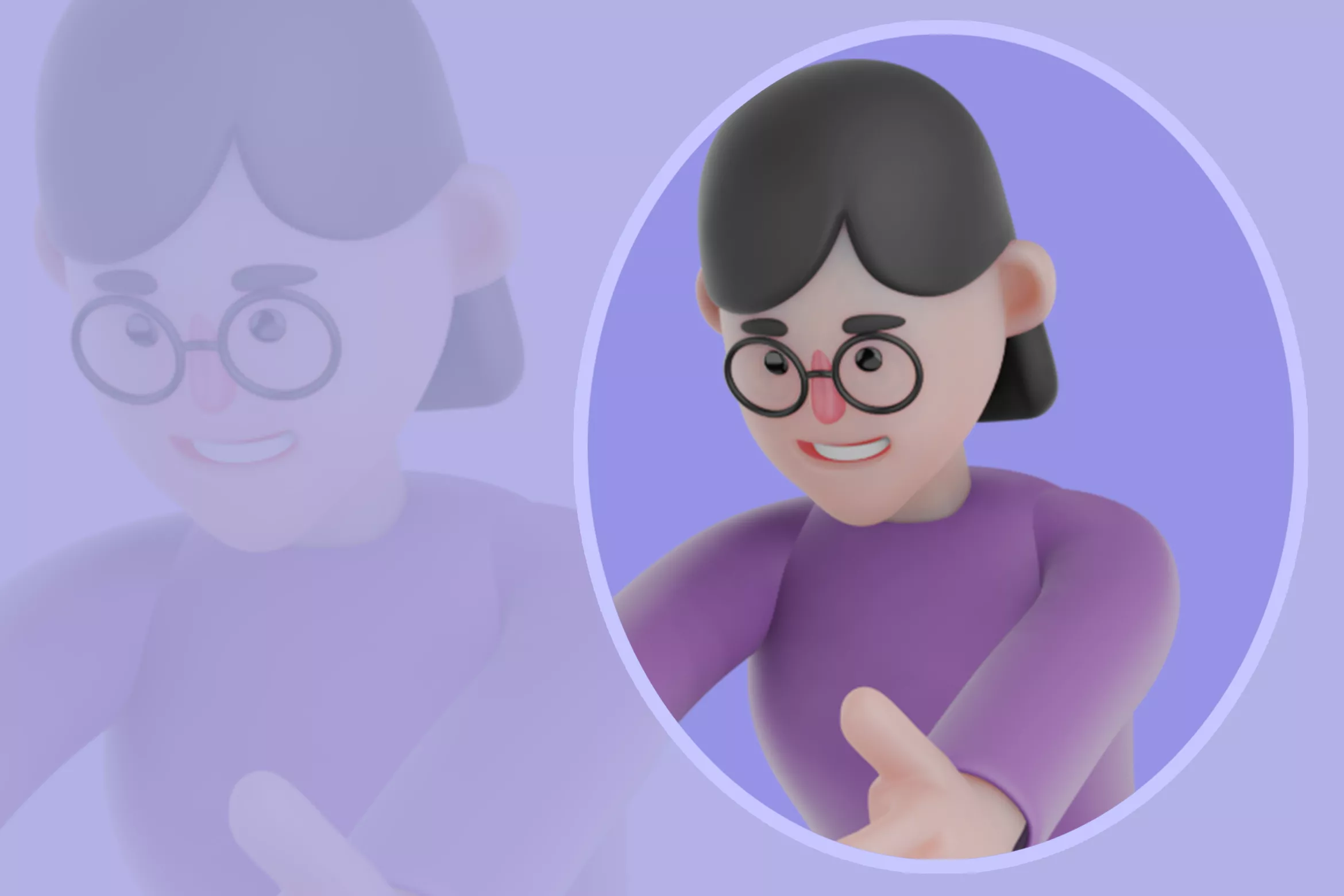 Stylized 3D Dancer Character - Cartoon Sitting and Stretching 3D model