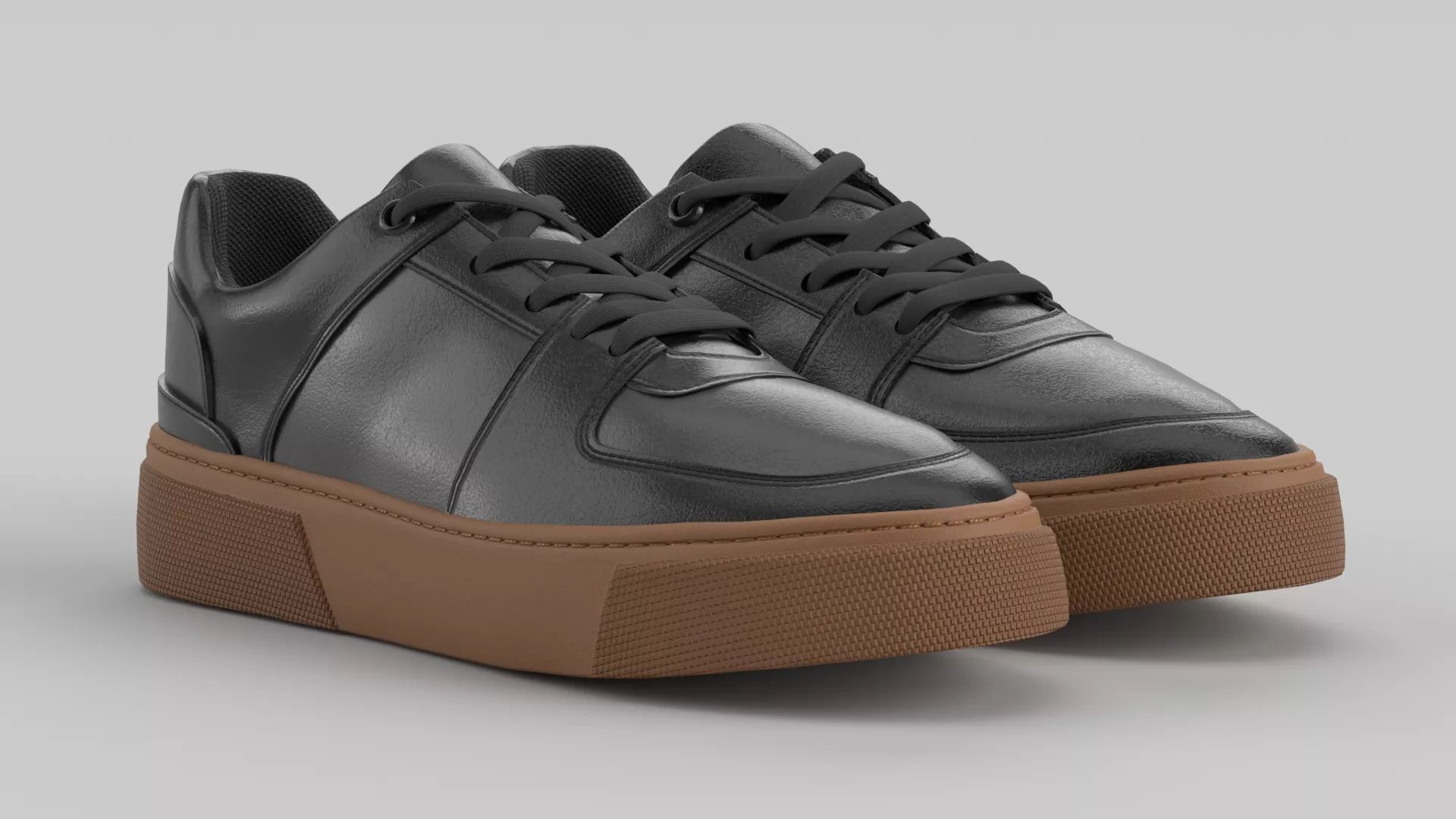 AeroMint Black Shoe Sneaker Low-poly 3D model