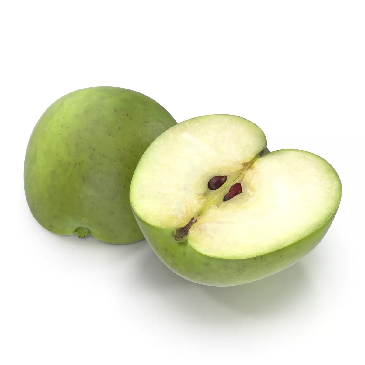 Green Apple Half 3D model