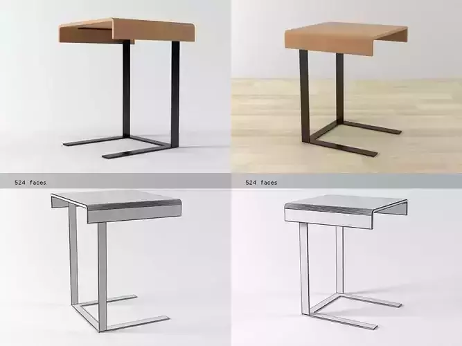 Eileen four side tables 3D model