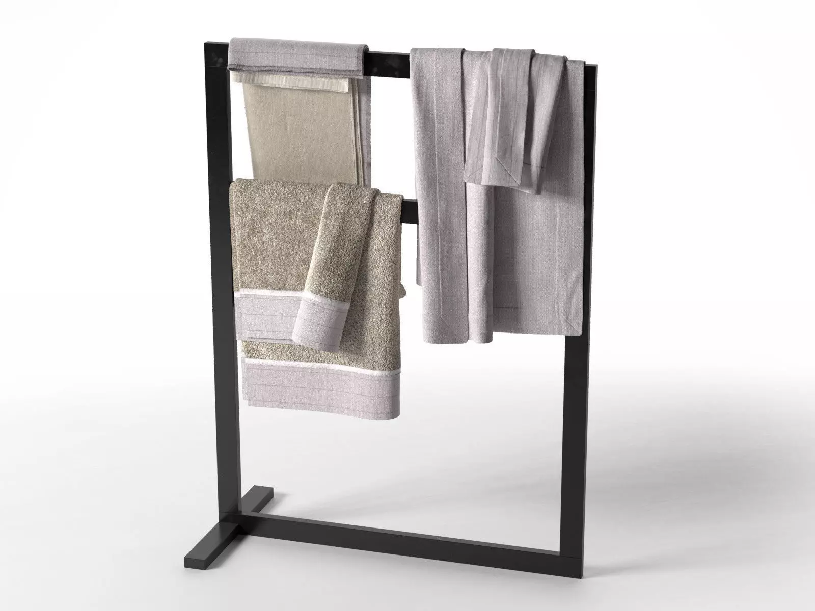 Free Standing Towel Rail 3D model_0