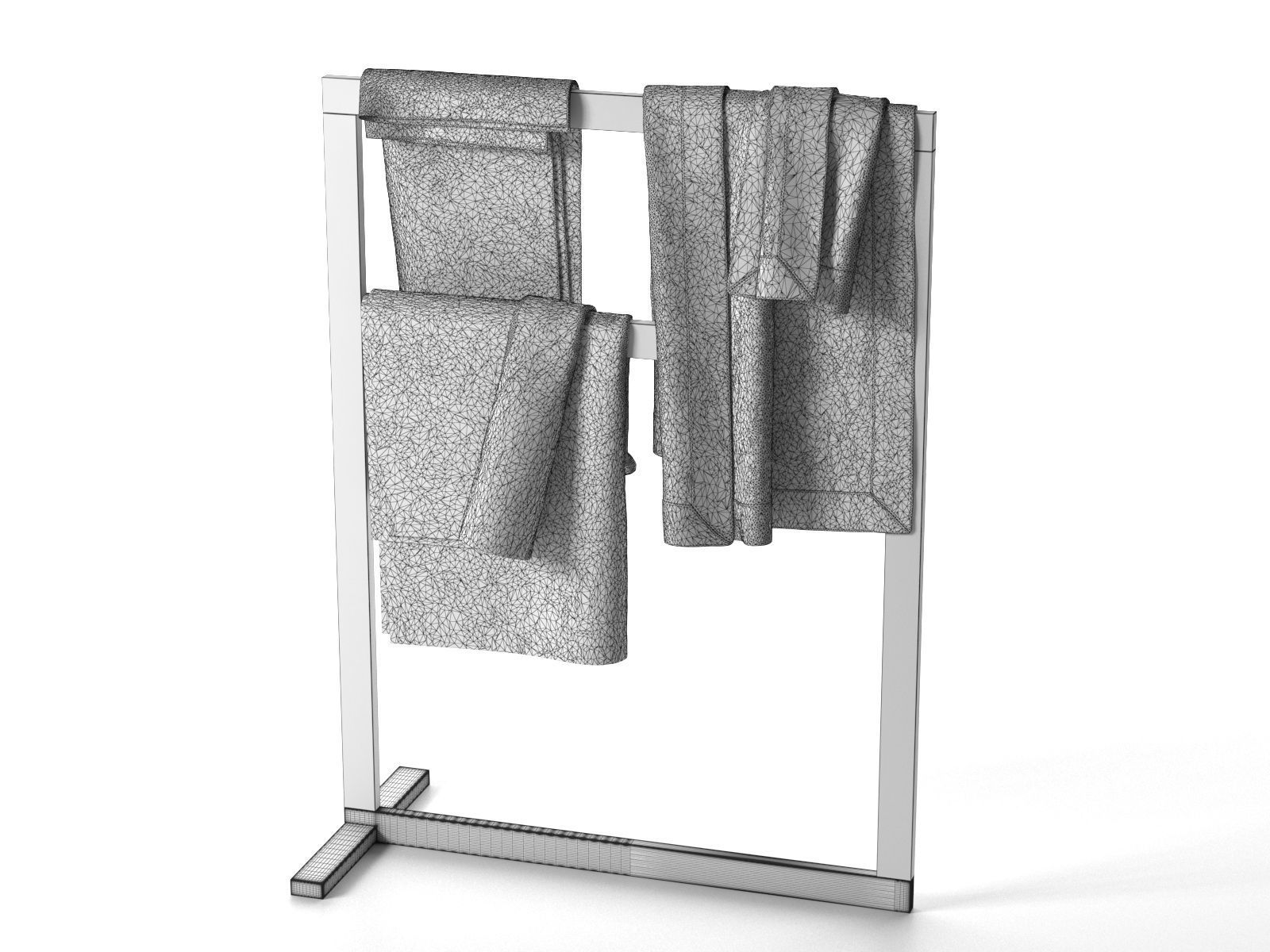 Free Standing Towel Rail 3D model_2