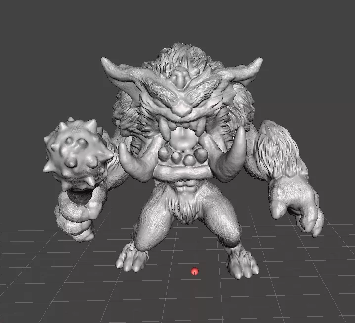 GREMLIN OGRE MINIATURE MODEL FIGURE FOR FANTASY GAMES RPG DND 3D print model