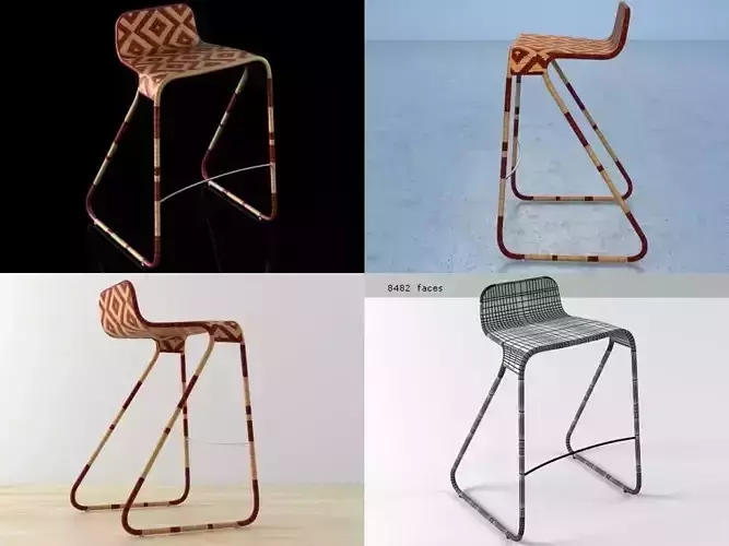 Flo Stool 3D model