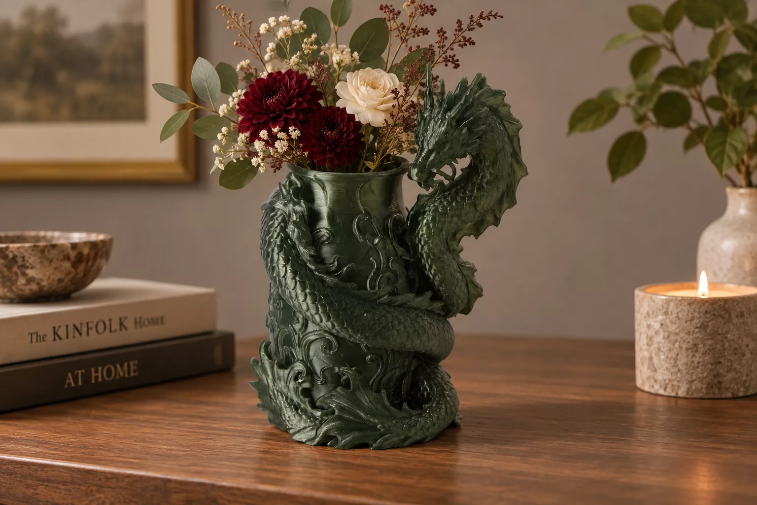 Imperial Dragon Vase - Fantasy Oriental Decor 3D print model