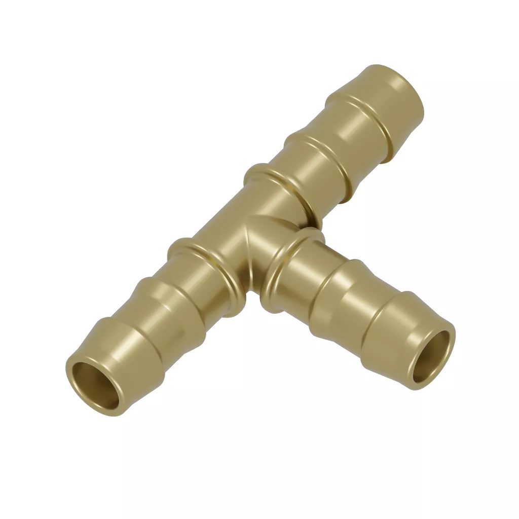 Brass Irrigation Pipe Tee Joint 3D model