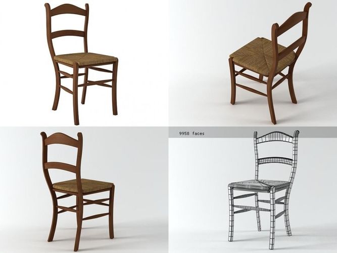 Margot four different chairs 3D model