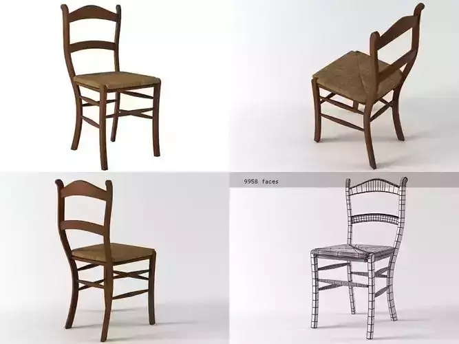 Margot four different chairs 3D model