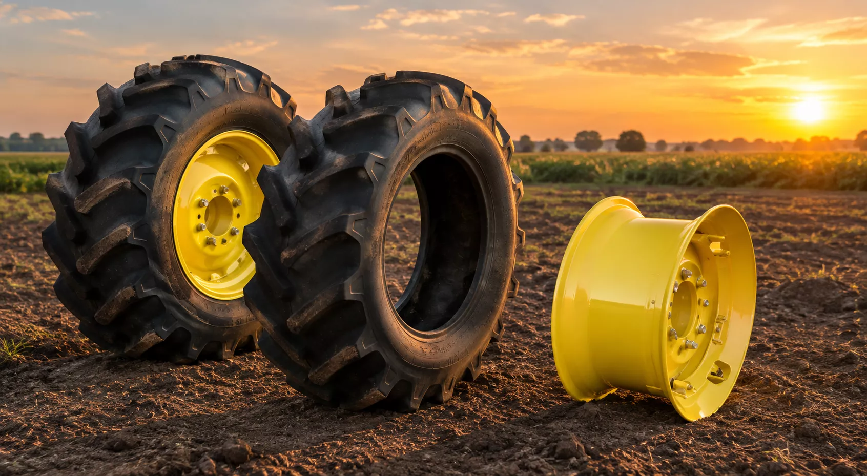 Tire 3D Model Agricultural Tractor Wheel Free low-poly 3D model