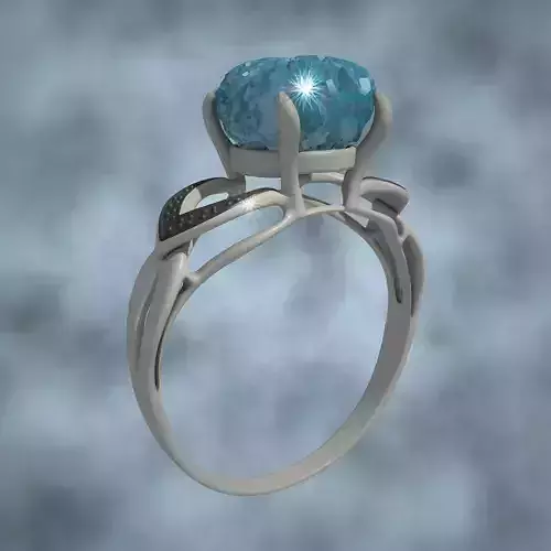 smooth ring with gem