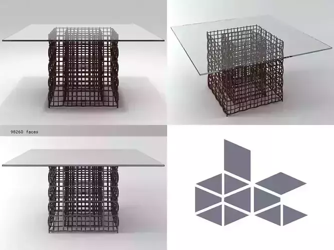 Yin and Yang Dining Table 3D model Yin and Yang Dining Table 3D model