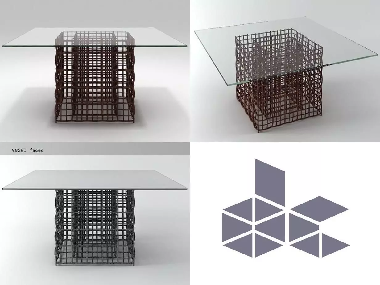 Yin and Yang Dining Table 3D model_0