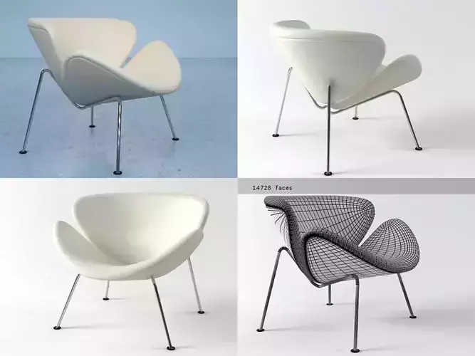 Orange Slice Chair 3D model