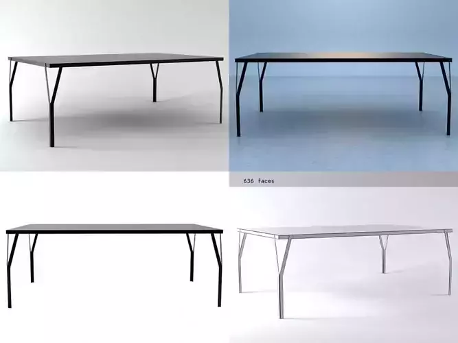 76er four tables 3D model