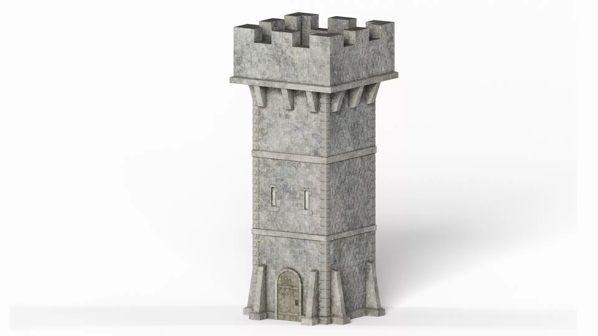Old Watch Tower Low-poly 3D model