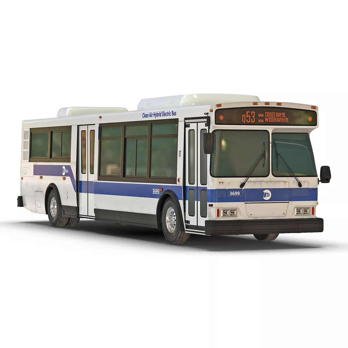 MTA New York City Bus Q53 Simple Interior 3D model