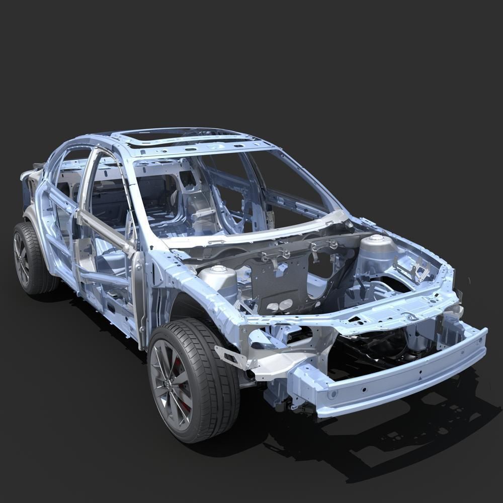 Car Frame 03 3D model_8