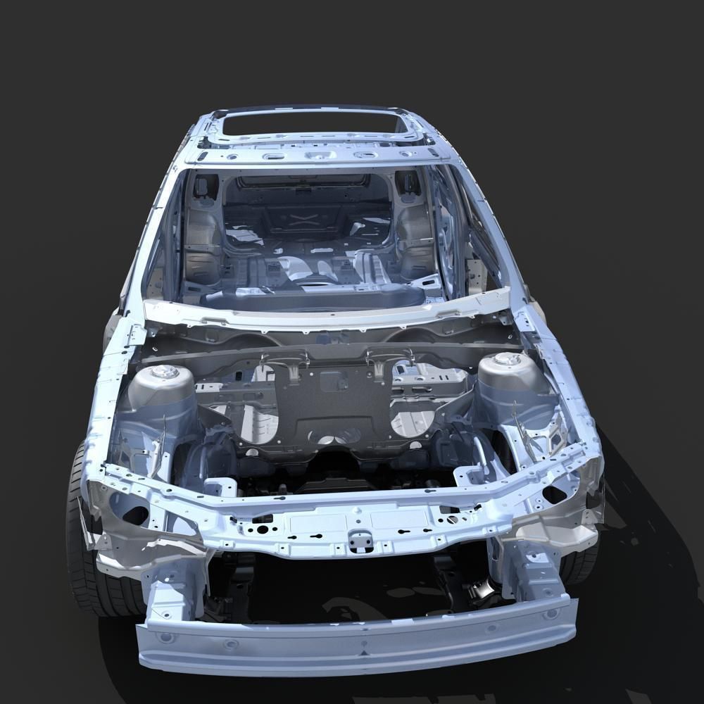 Car Frame 03 3D model_4