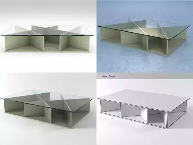 1242 Spider Club Table 3D model