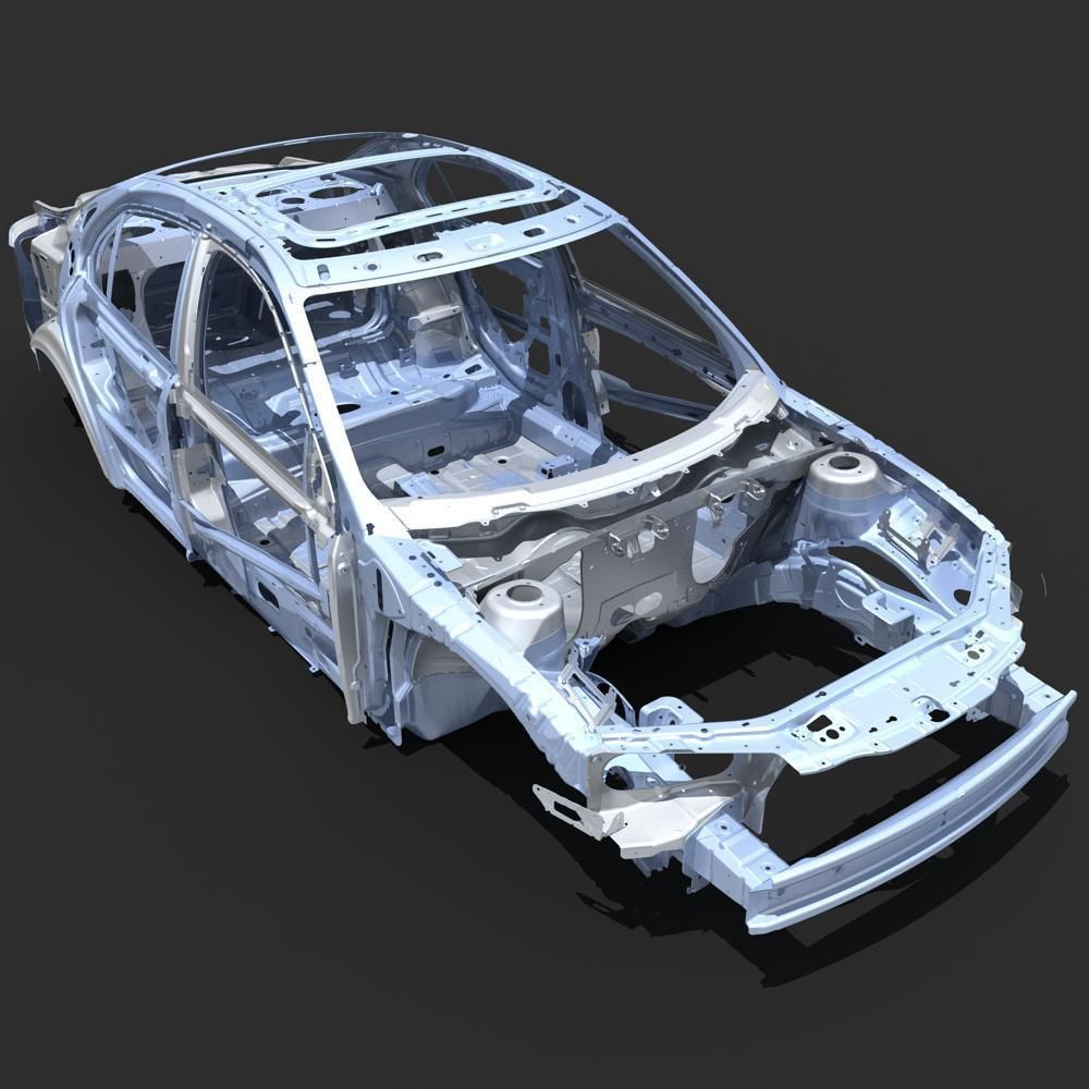 Car Frame 04 3D model_7