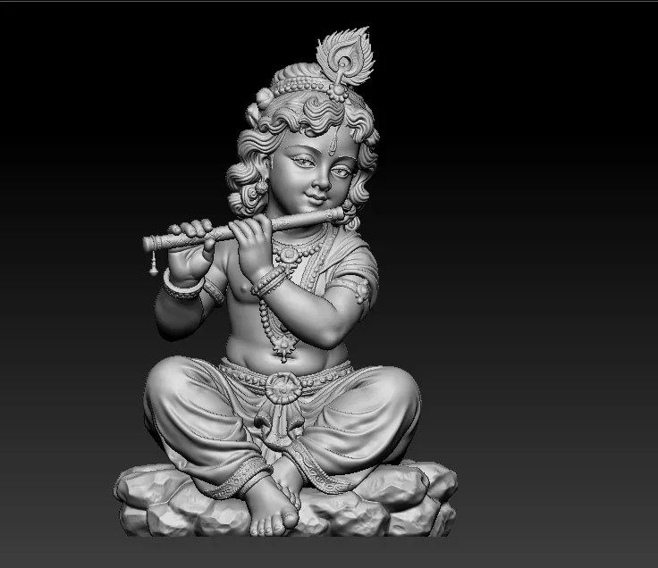 krishna 3d unique printed model 3D print model