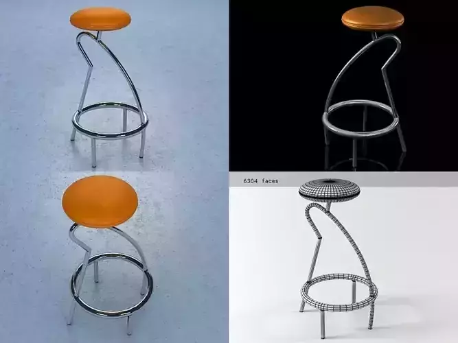Guizzo Stool 3D model