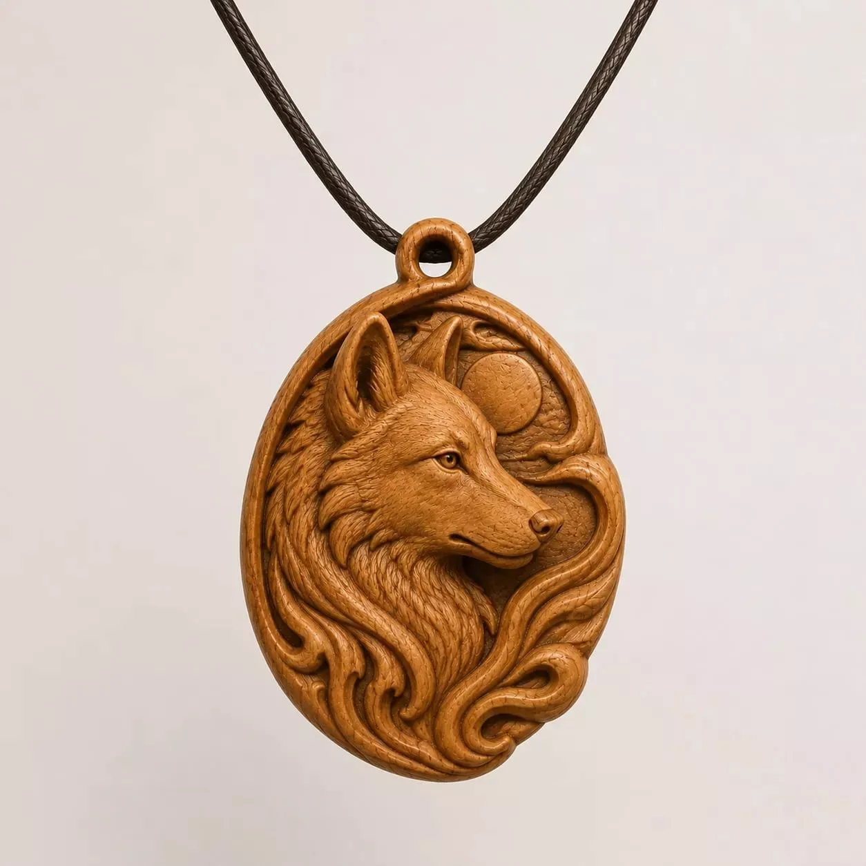 Wolf Wall Art 3D Model CNC Wood Carving Relief STL 3D print model