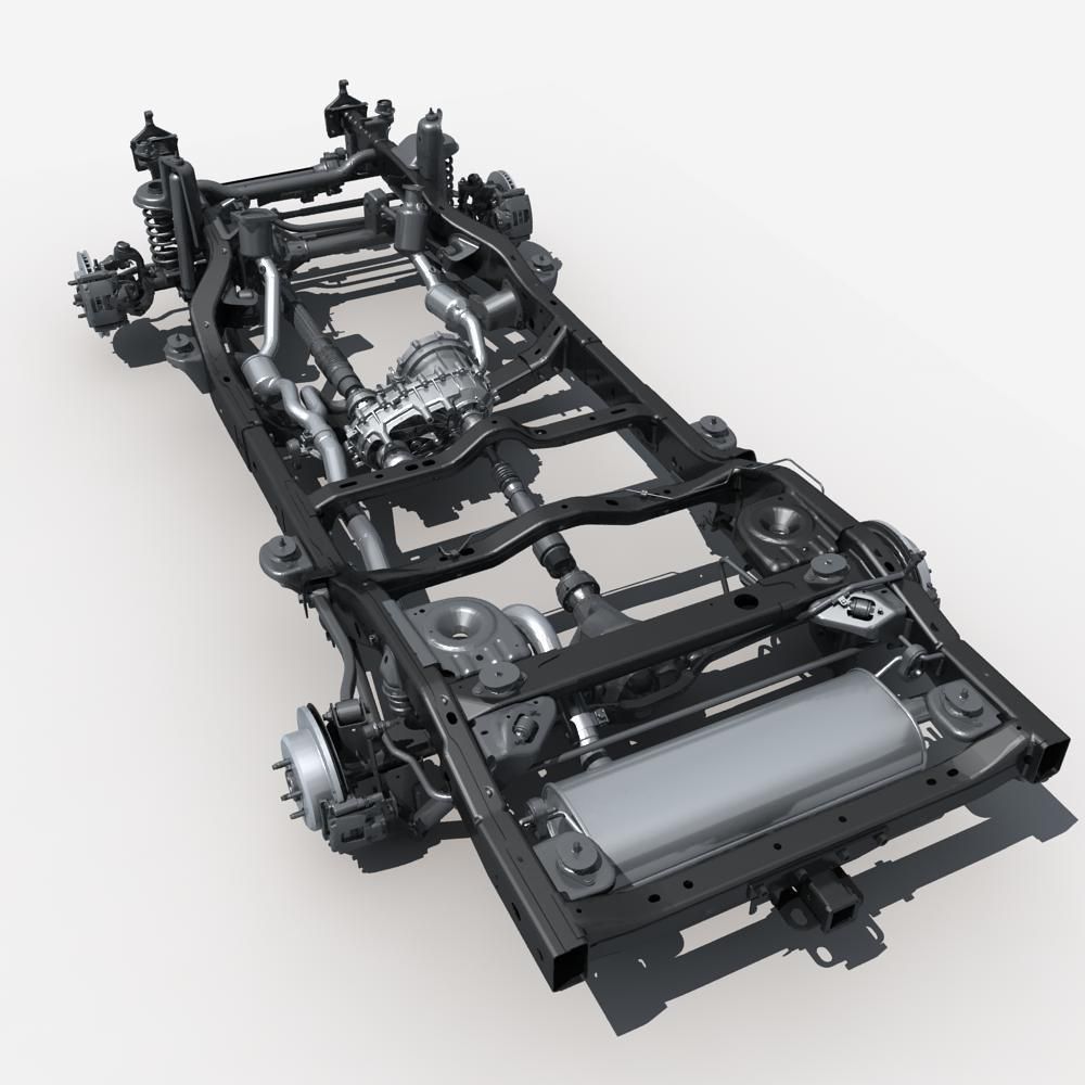 Car Chassis 02 3D model_1