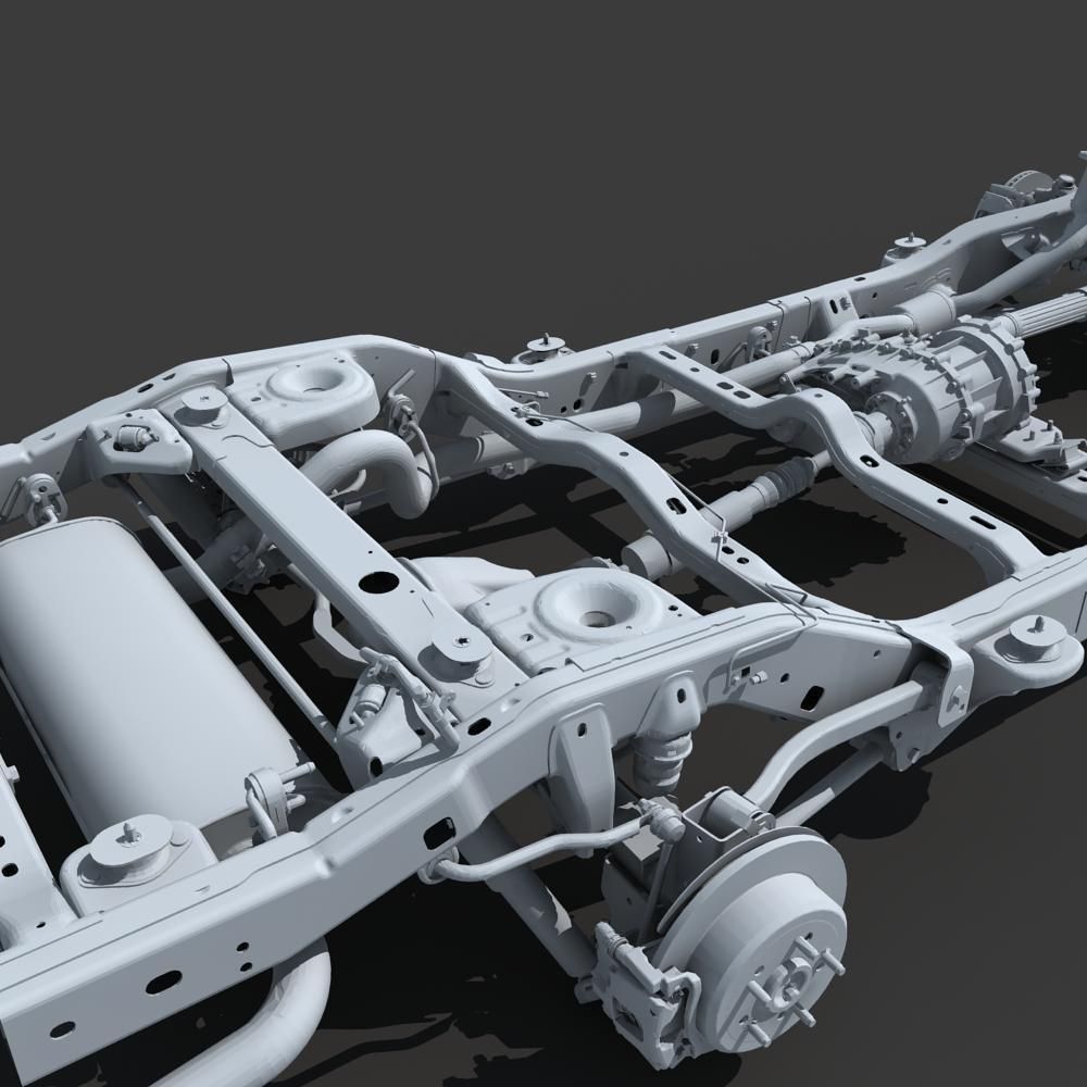Car Chassis 02 3D model_21