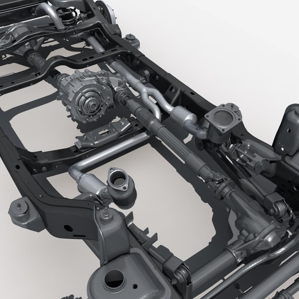 Car Chassis 02 3D model_14