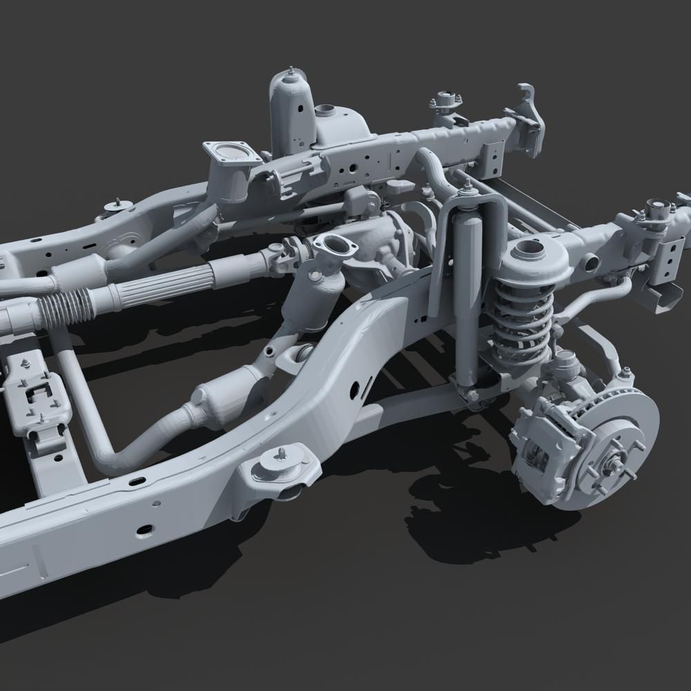 Car Chassis 02 3D model_19