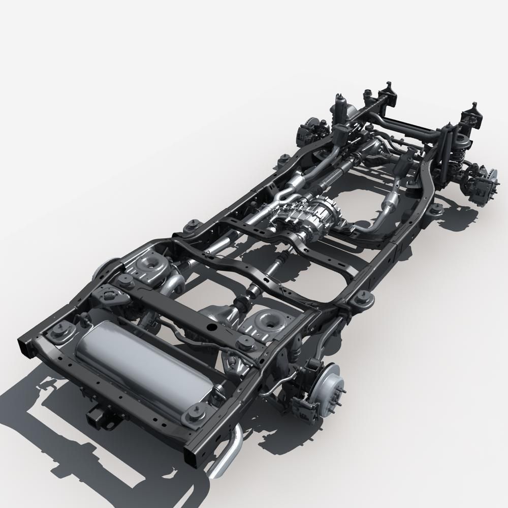 Car Chassis 02 3D model_5