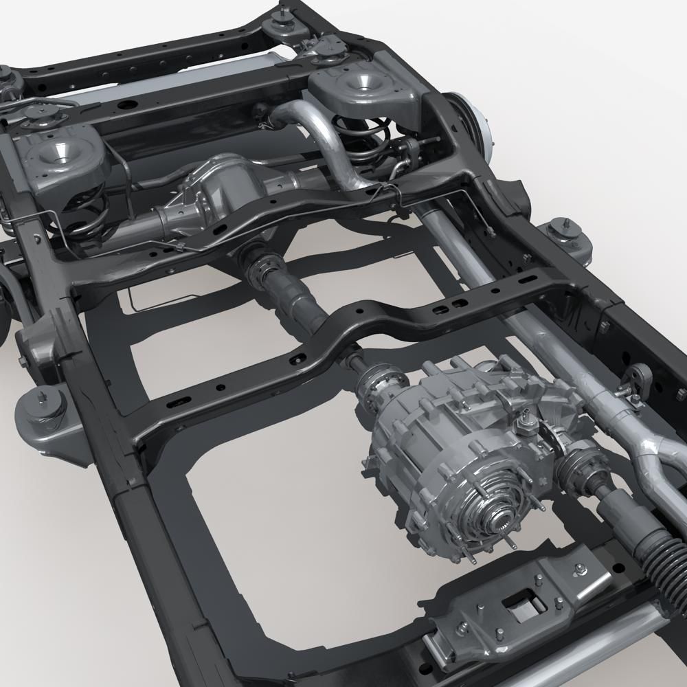 Car Chassis 02 3D model_11