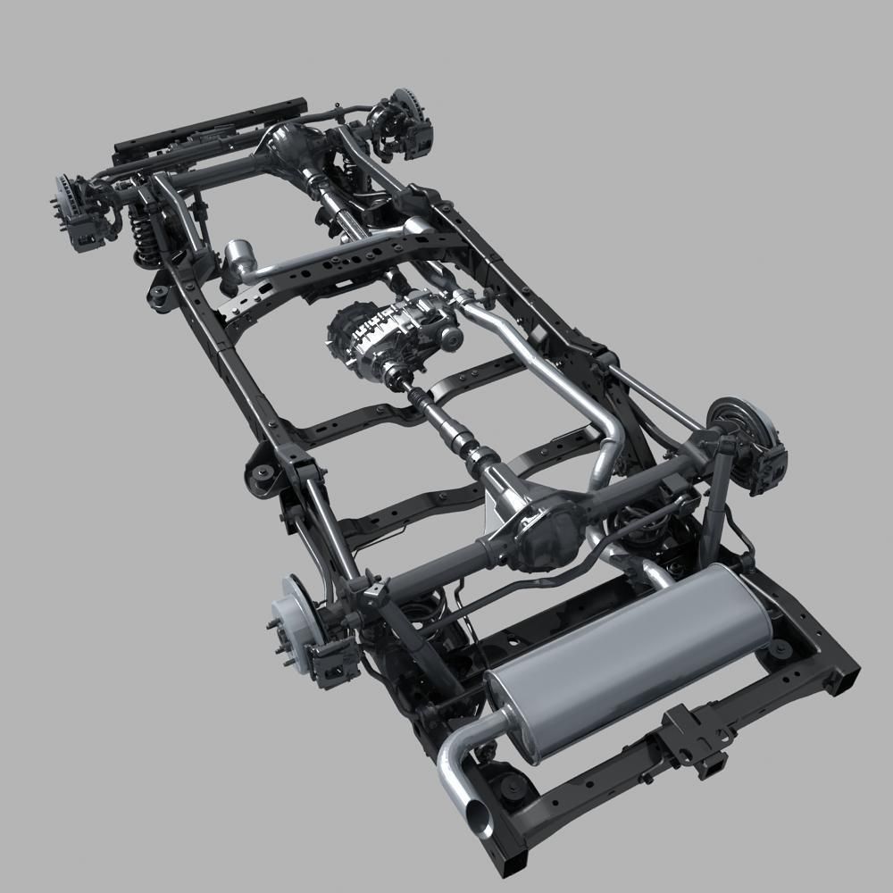 Car Chassis 02 3D model_32