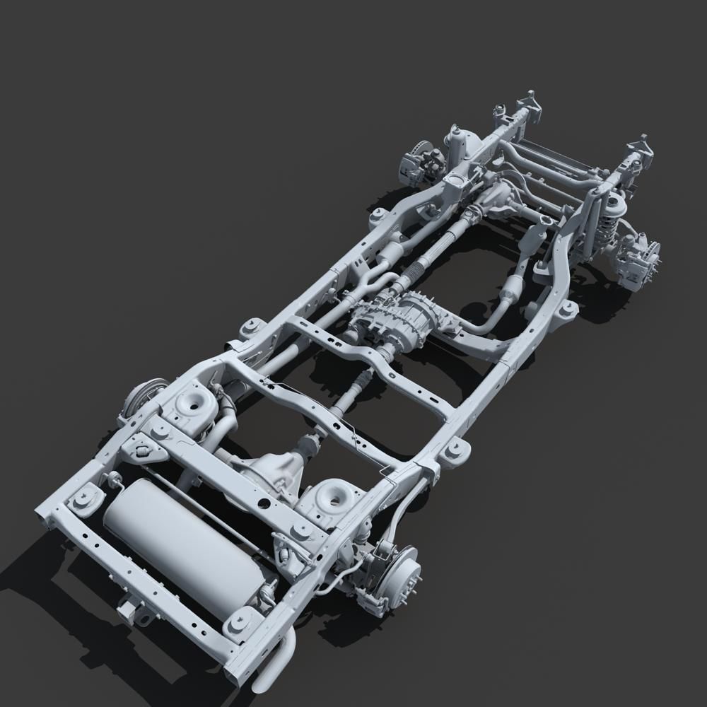 Car Chassis 02 3D model_15