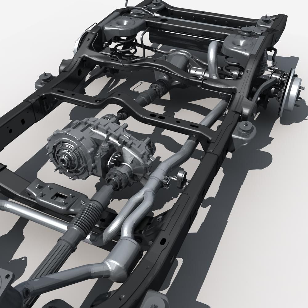 Car Chassis 02 3D model_17
