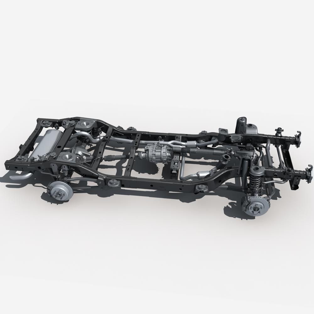 Car Chassis 02 3D model_6