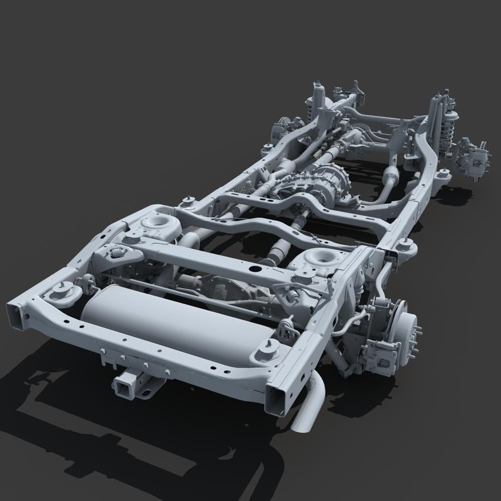 Car Chassis 02 3D model_25