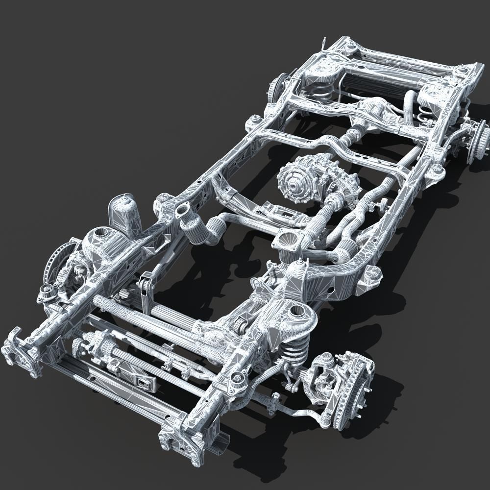 Car Chassis 02 3D model_29