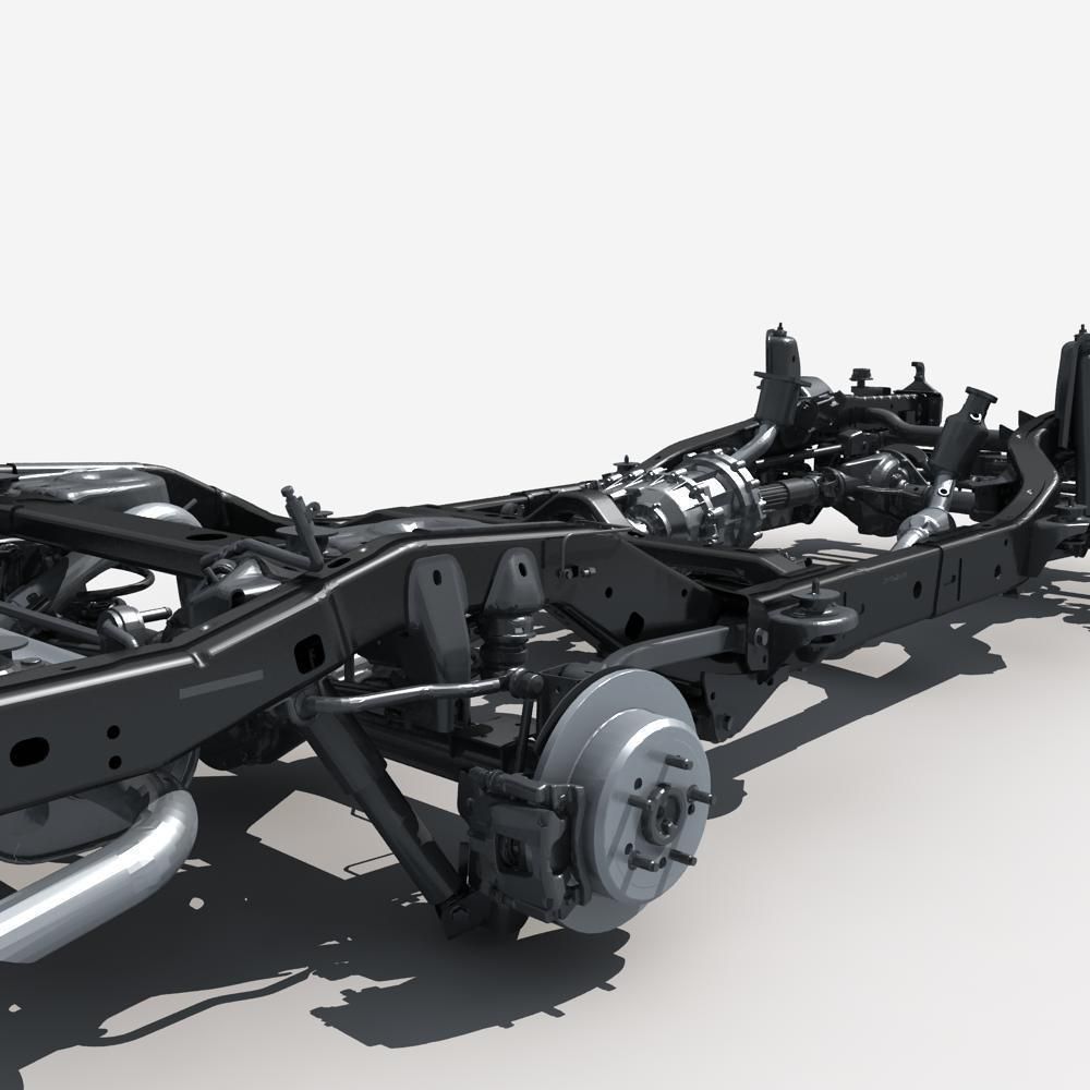 Car Chassis 02 3D model_12