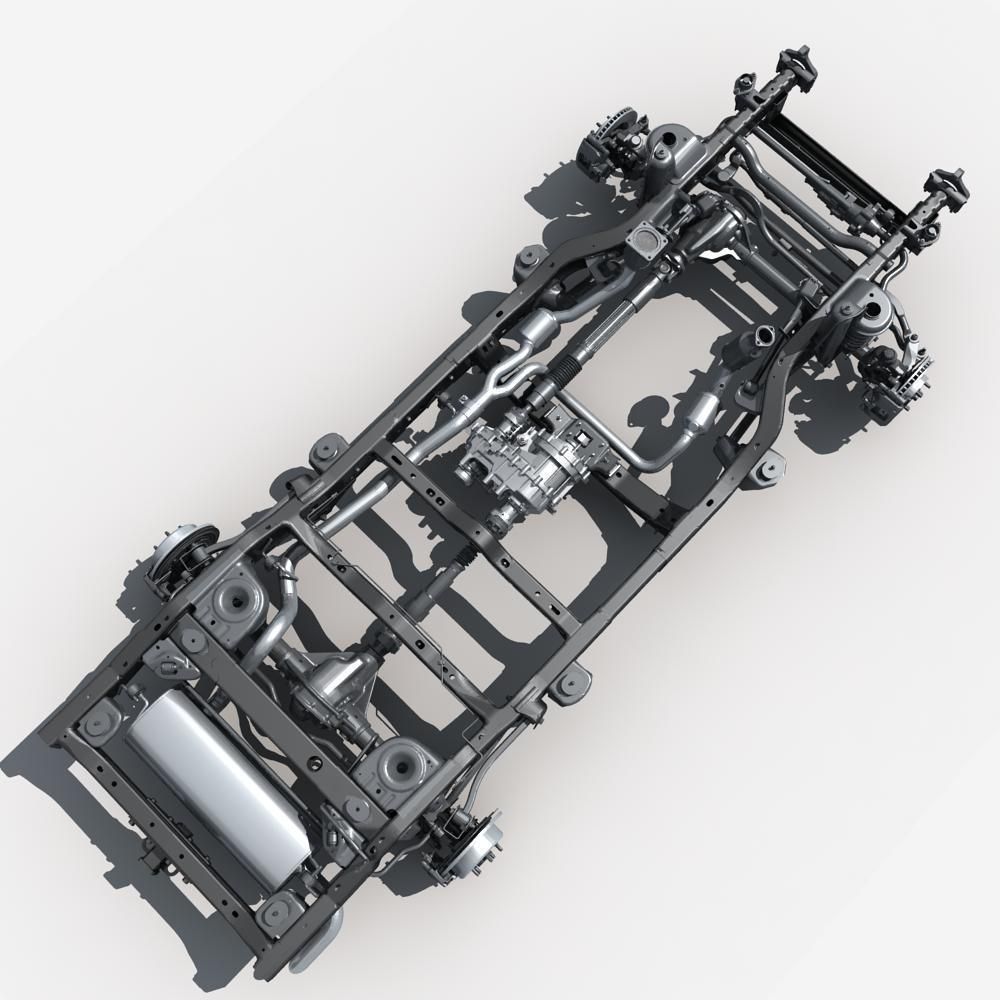 Car Chassis 02 3D model_8