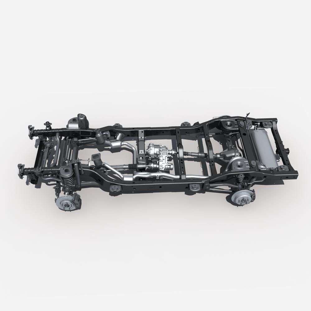 Car Chassis 02 3D model_3