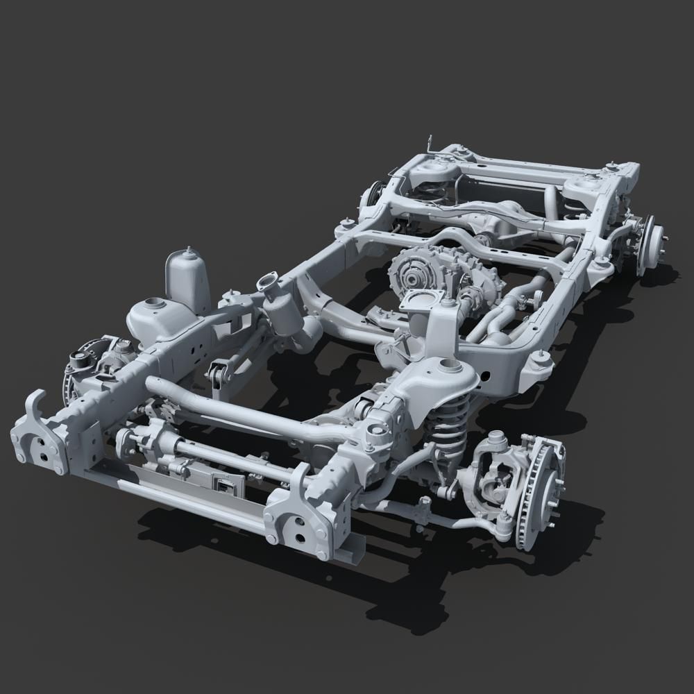 Car Chassis 02 3D model_22