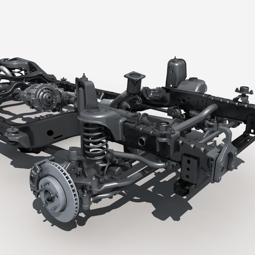 Car Chassis 02 3D model_10