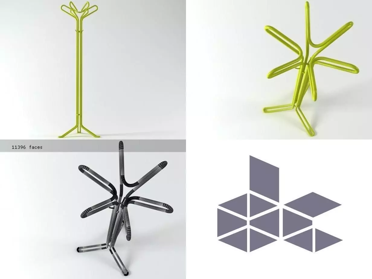 Daisy Coat Stand 3D model_0