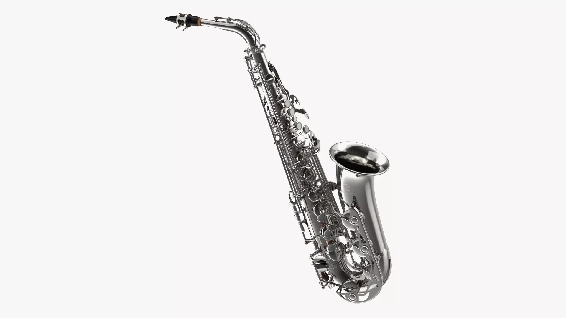 Silver Saxophone 3D model
