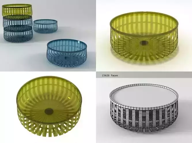 Panier baskets and bowls 3D model